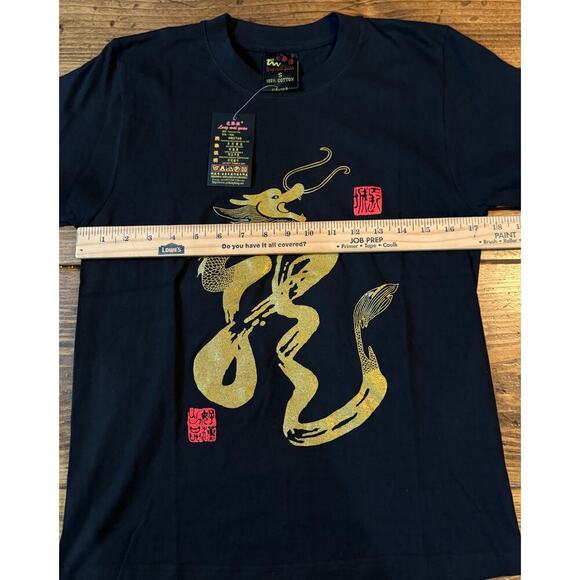 NWT Hao Han Shirt Size Small Dragon Black 100% Cotton 80s Chinese Dragon - Picture 6 of 8
